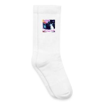 Frag mich nicht, ich fordere nur Dinge auf – Grumpy AI Cat - Kinder Tennissocken - Weiß - Rechts
