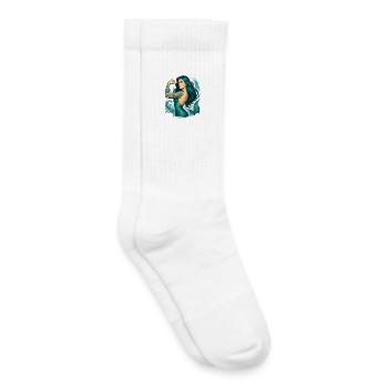 Strong Mermaid Mermaid Mermaid Aquarius Gift - Kids Tennis Socks - white - Right