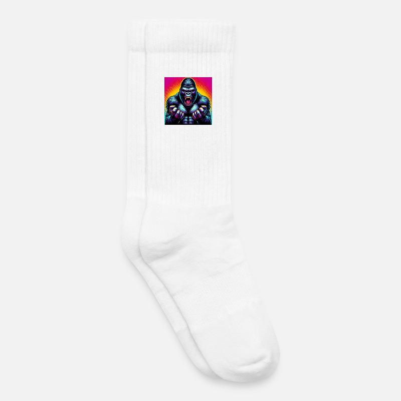 Gorilla - Kinder Tennissocken - Weiß