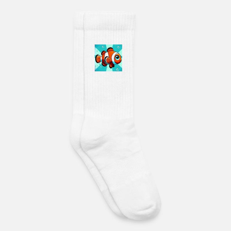 Clownfisch - Kinder Tennissocken - Weiß
