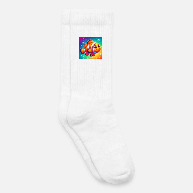 Clownfisch - Kinder Tennissocken - Weiß