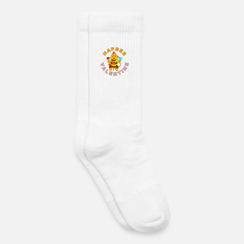 HAPBEE Valentinstag mit Text 2 - Kinder Tennissocken - Weiß