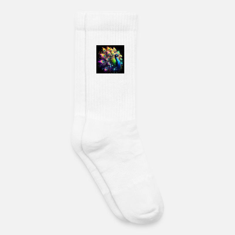 Pfau - Kinder Tennissocken - Weiß