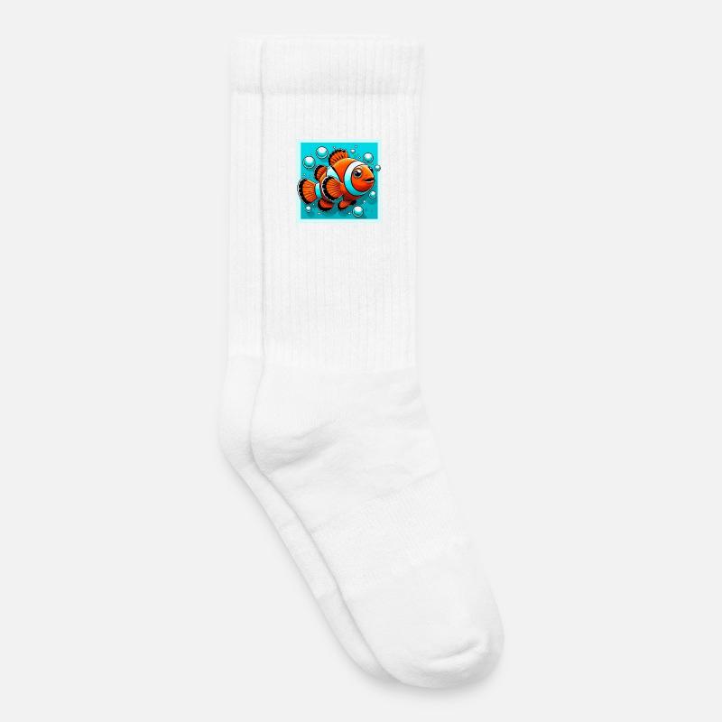 Clownfisch - Kinder Tennissocken - Weiß