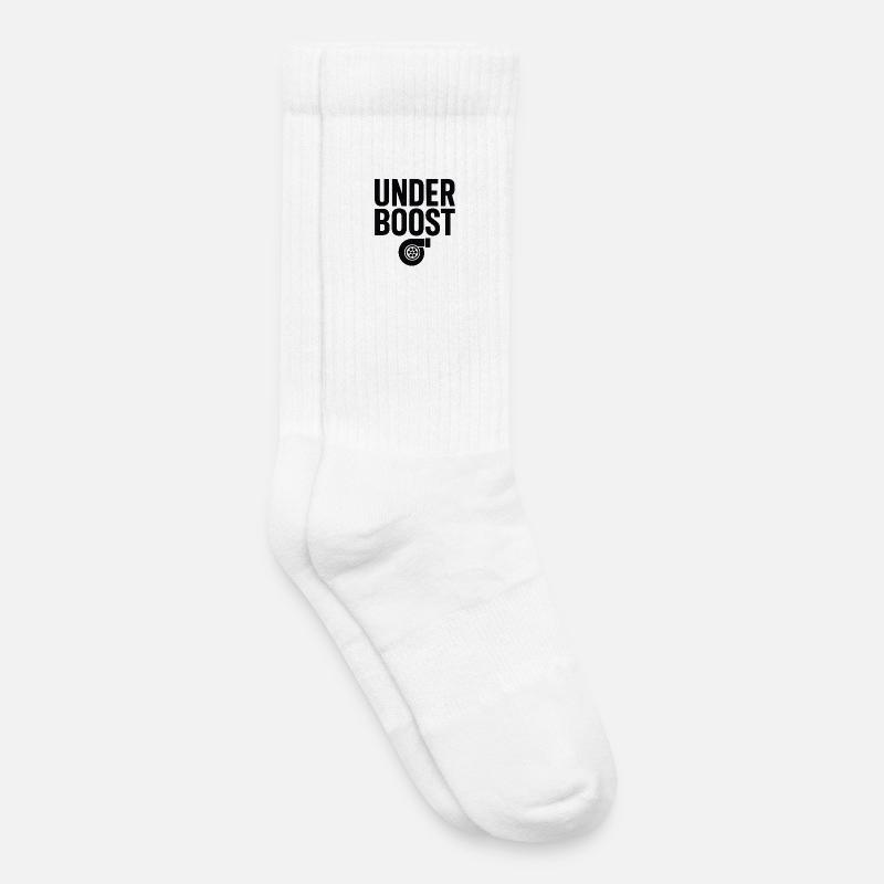 Unter Boost Logo Design - Kinder Tennissocken - Weiß