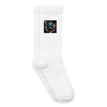 Mystischer Tiger in elektrischer Kraft - Kinder Tennissocken - Weiß - Rechts