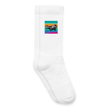 loutre - Chaussettes de tennis bio enfant - blanc - Droite