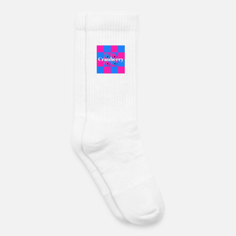 Lebendige Beerenmuster auf Farbblock-Hintergrund - Kinder Tennissocken - Weiß