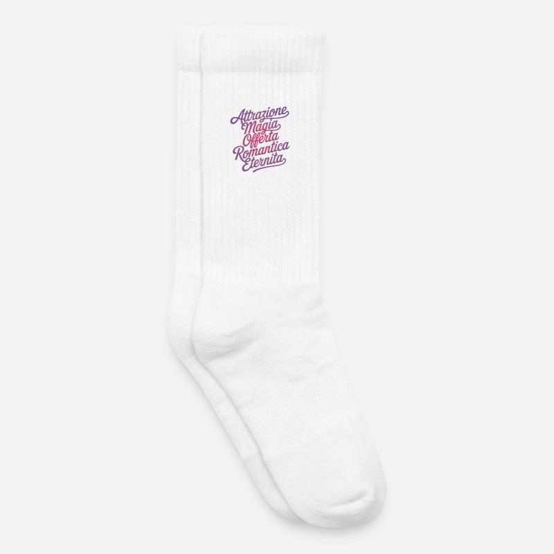 Romantic Design with Magic Effect - Kids Tennis Socks - white