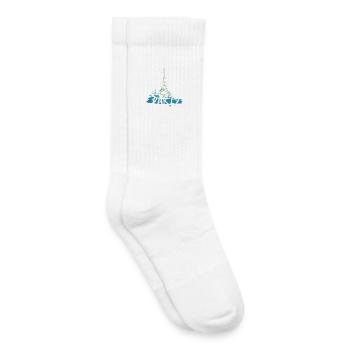 Pariser Eiffelturm mit Kalligraphie - Kinder Tennissocken - Weiß - Rechts