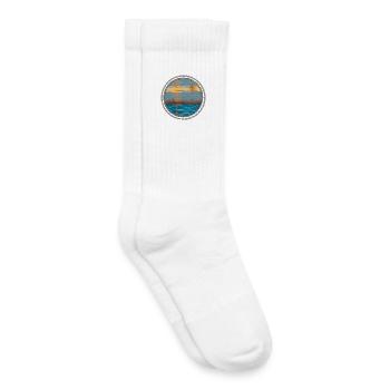 Sonnenuntergang am Wasser - Kinder Tennissocken - Weiß - Rechts
