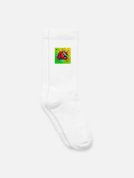 Marienkäfer - Kinder Tennissocken - Weiß
