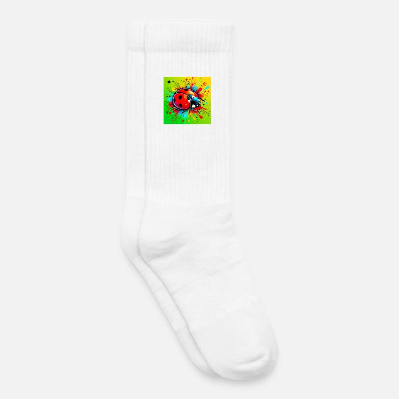 Marienkäfer - Kinder Tennissocken - Weiß