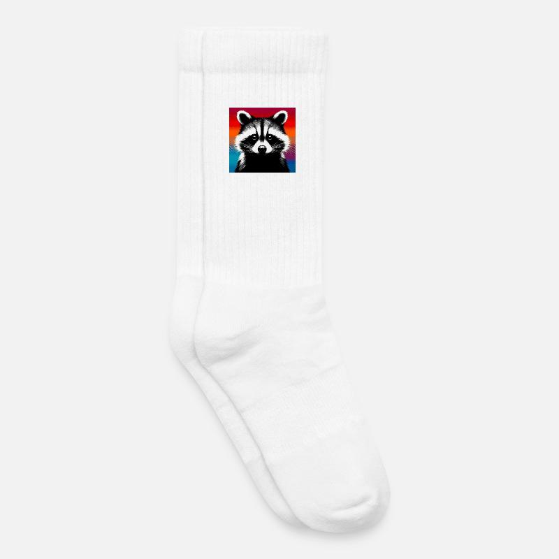 Waschbär - Kinder Tennissocken - Weiß