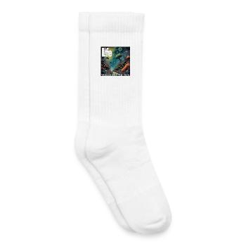 La vie, elle est partout - Chaussettes de tennis bio enfant - blanc - Droite