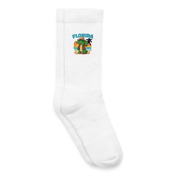 Crocodile Florida Vacation - Kids Tennis Socks - white - Right