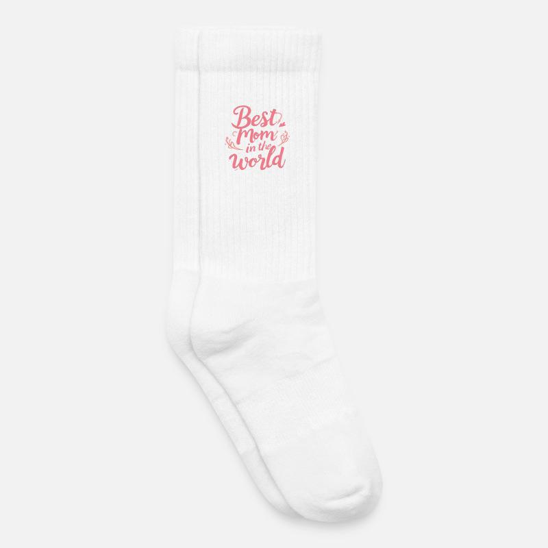 Herzige Muttertagsbotschaft - Kinder Tennissocken - Weiß
