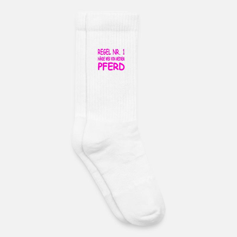 Pferde - Kinder Tennissocken - Weiß