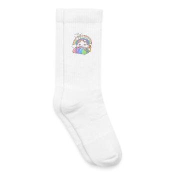 Miss Rêveuse Enfance Poétique et Imagination - Chaussettes de tennis bio enfant - blanc - Droite