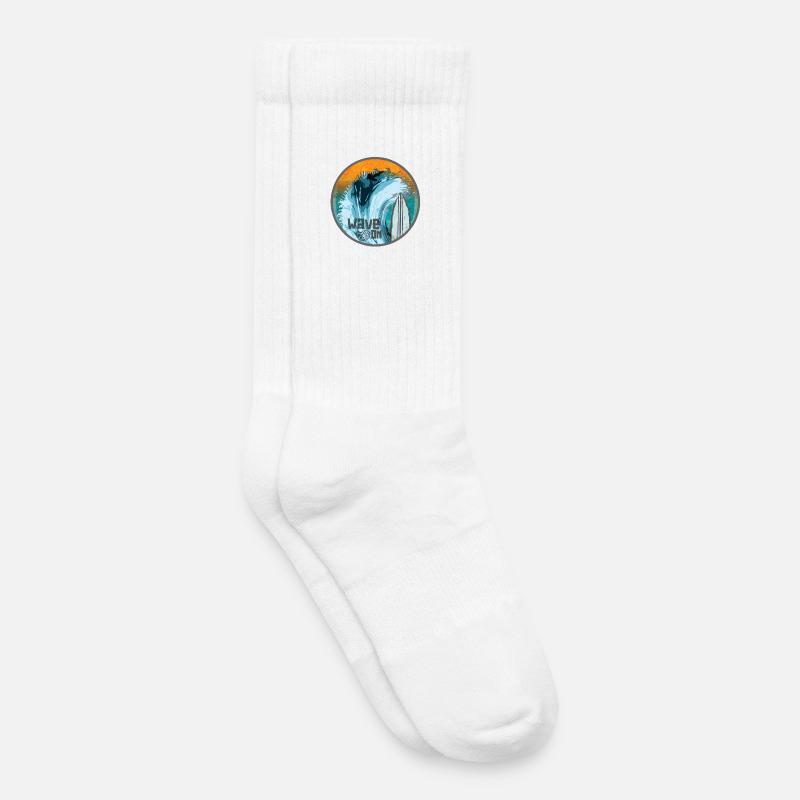 Welle im Surfzauber Patch - Kinder Tennissocken - Weiß