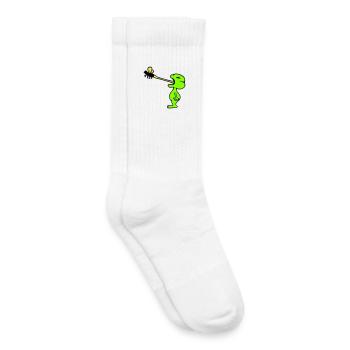 La grenouille attrape la mouche langue moustique manger le crapaud de la faim - Chaussettes de tennis bio enfant - blanc - Droite