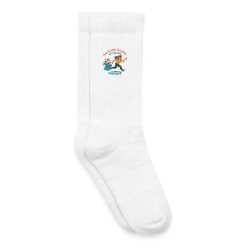 Ich bin auf der Flucht. Das nennt man Reisen. - Kinder Tennissocken - Weiß - Rechts