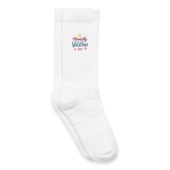 Mentalement ailleurs Design rétro - Chaussettes de tennis bio enfant - blanc - Droite