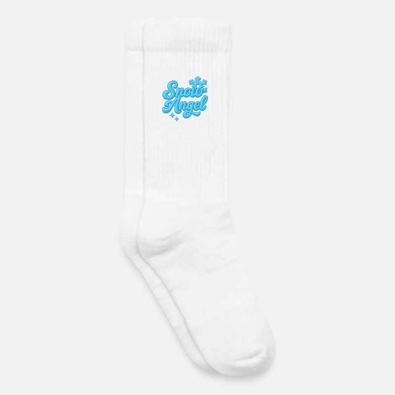 Angle de neige / Y2K Statement Design - Chaussettes de tennis bio enfant - blanc