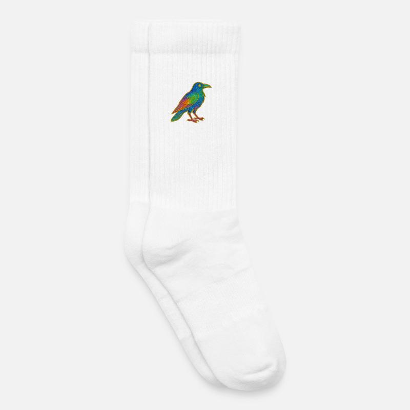 Regenbogenrabe Patchdesign - Kinder Tennissocken - Weiß