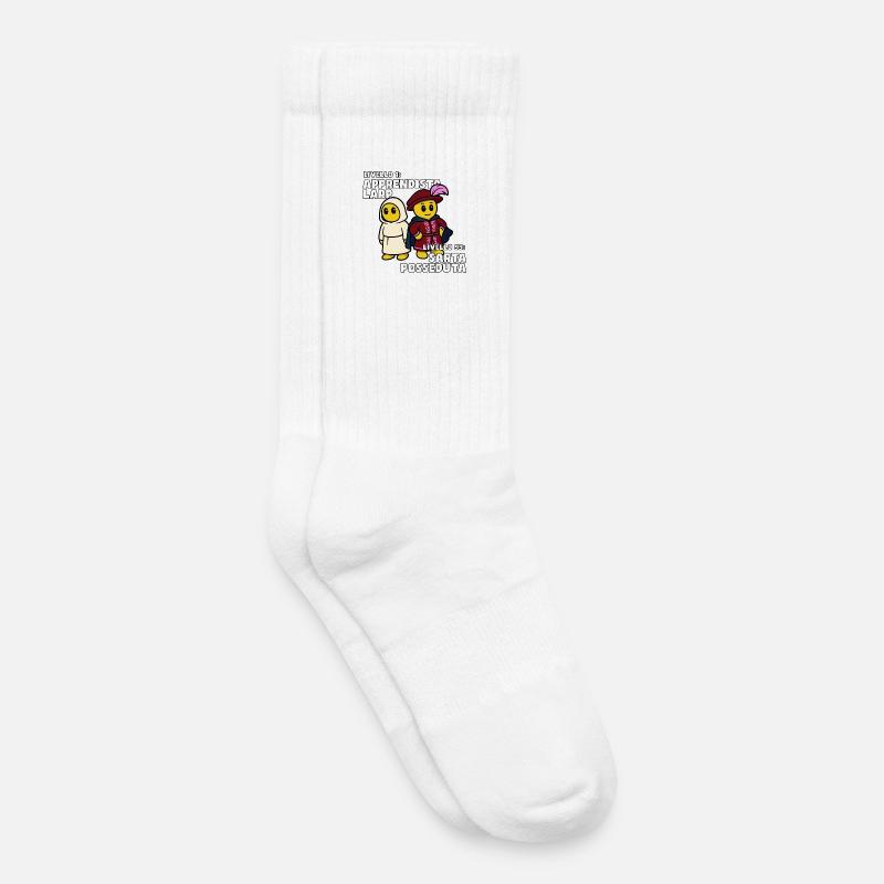 Besessene Schneiderin – LARP Evolution - Kinder Tennissocken - Weiß