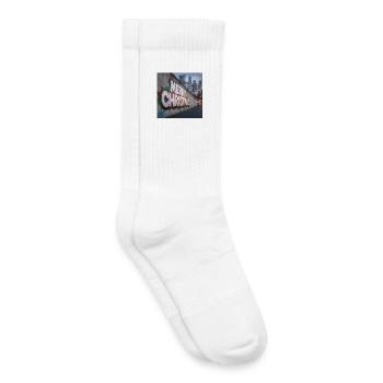 Urban Weihnachtsgraffiti von Santa - Kinder Tennissocken - Weiß - Rechts