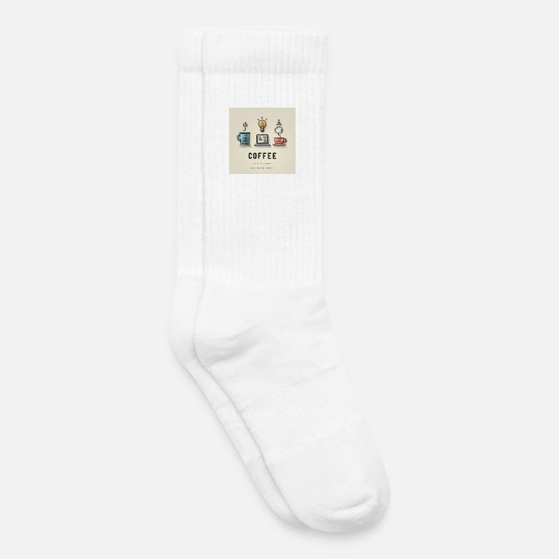 Kaffee Code Design - Kinder Tennissocken - Weiß