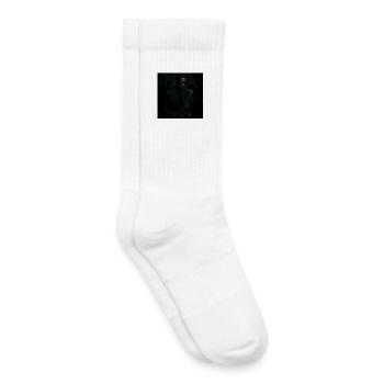 Deep Black Night Saxophone - Kids Tennis Socks - white - Right