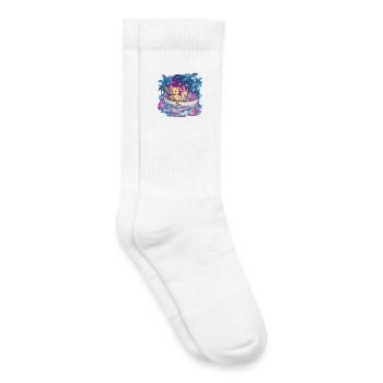 Teddy Boat Dream Sous Le Ciel Étoilé - Chaussettes de tennis bio enfant - blanc - Droite