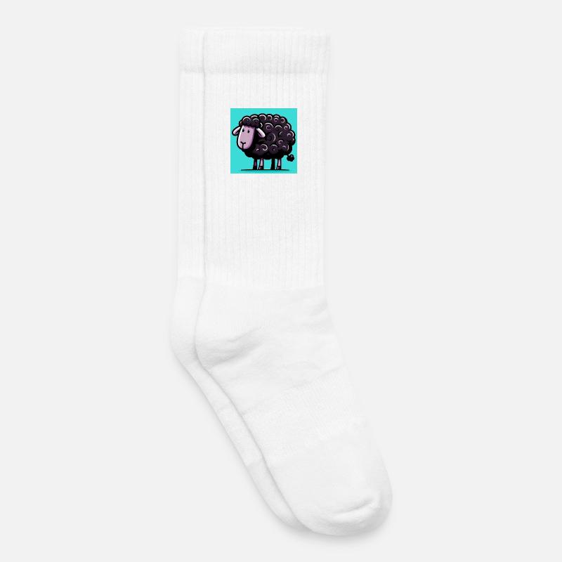 Schwarzes Schaf - Kinder Tennissocken - Weiß