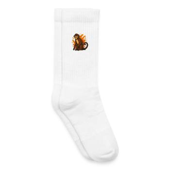 Klammeraffe in Flammender Aura - Kinder Tennissocken - Weiß - Rechts