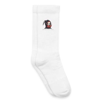 Reading Reaper – Humour noir mignon - Chaussettes de tennis bio enfant - blanc - Droite
