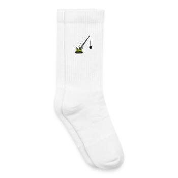 Grue à billes de démolition - Chaussettes de tennis bio enfant - blanc - Droite