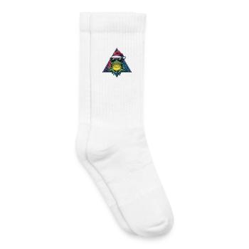 Frog in the Santa Triangle - Kids Tennis Socks - white - Right