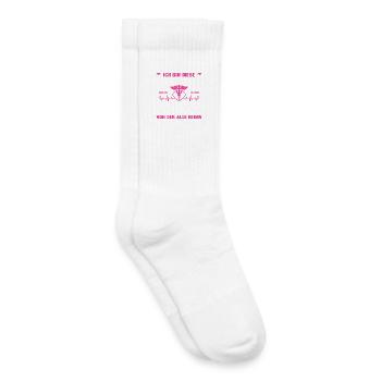 Ich Bin Diese Ärztin Von Dem Alle Reden  - Kinder Tennissocken - Weiß - Rechts