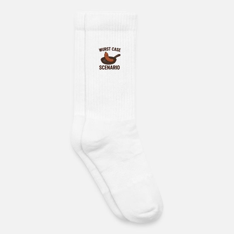 Wurst Case Scenario  - Kinder Tennissocken - Weiß
