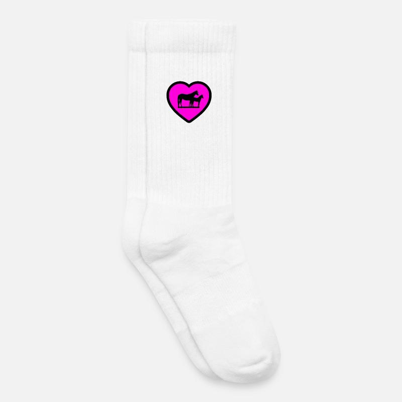 Pferde - Kinder Tennissocken - Weiß