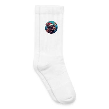 Reindeer with sunglasses - Kids Tennis Socks - white - Right