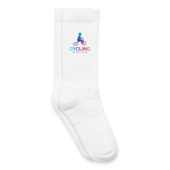 Eines Tages werde ich Radfahren fahren - Kinder Tennissocken - Weiß - Rechts