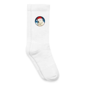 Ours polaires de Noël - Chaussettes de tennis bio enfant - blanc - Droite