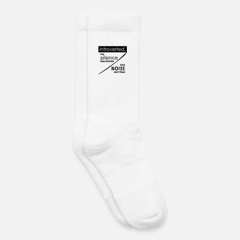 Introvertiert. Stille – Lärm. - Kinder Tennissocken - Weiß