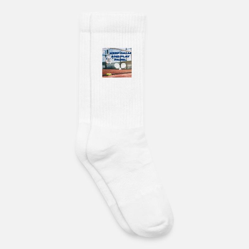 Keep calm and play padel - Kinder Tennissocken - Weiß