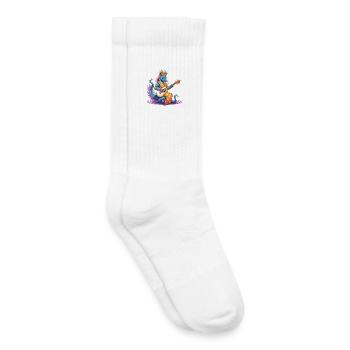 Blue Dragon Music Guitarist - Kids Tennis Socks - white - Right