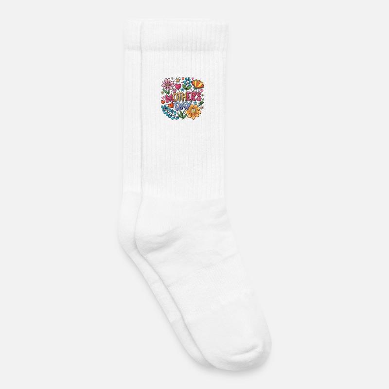 Muttertag Blumen Popart - Kinder Tennissocken - Weiß