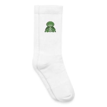 Mignonne Tortue verte adorable animal marin Kawaii - Chaussettes de tennis bio enfant - blanc - Droite